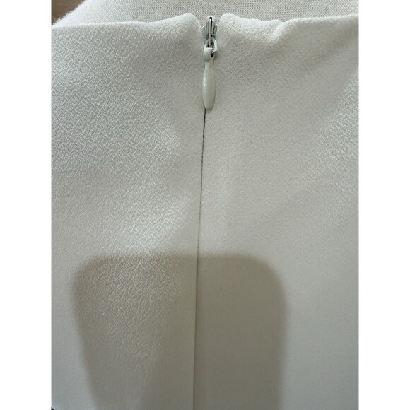 Zara Cream Patternless A-Line Shift Mini Dress Structured Sleeveless NWT Sz S - Picture 6 of 16